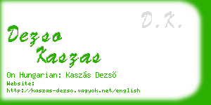 dezso kaszas business card